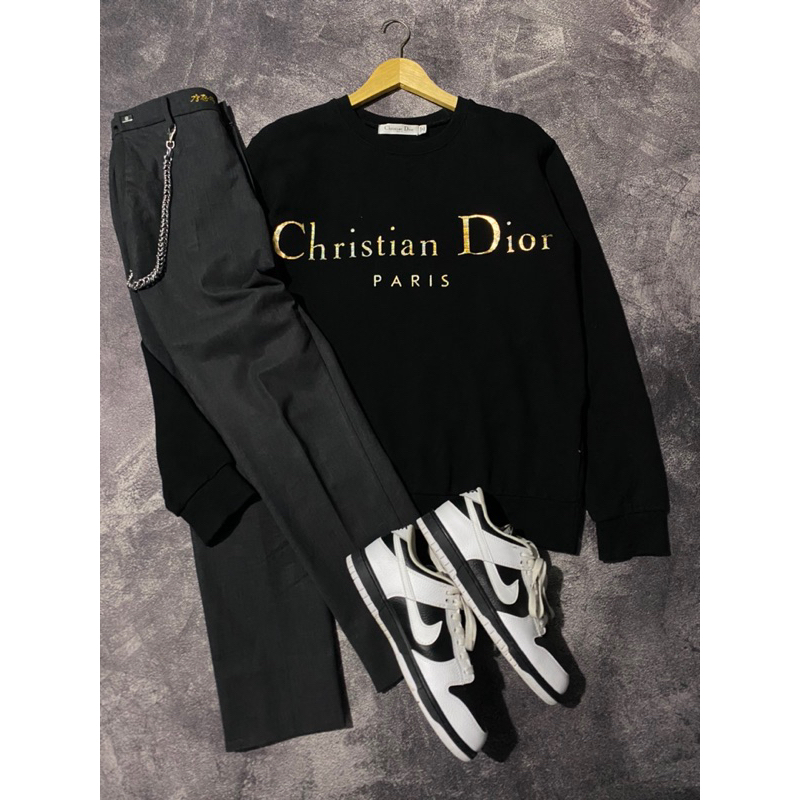 CREWNECK/CRISTIAN DIOR HOLOGRAM GOLD AND BLACK/SECOND ORIGINAL
