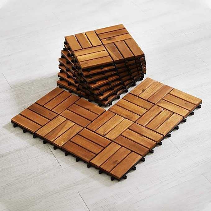 Lantai kayu Motif ZIGZAG UK 30x30cm / Decking tile Portable Kayu / lantai kayu tempel lepas pasang /