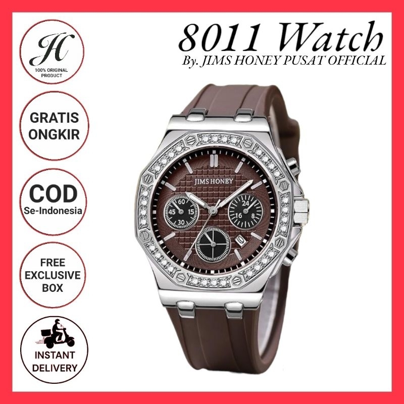 Jims Honey 8011 Jam Tangan Analog Pria Wanita Antiair - Jam Tangan Strap Karet - Arloji