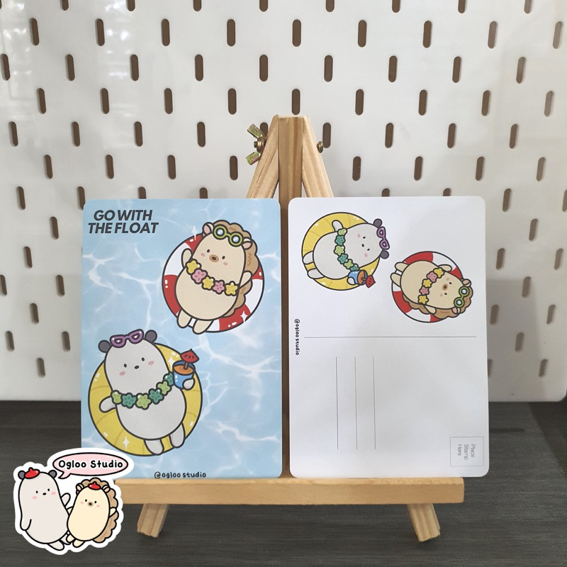 

Go With The Float Postcard A6