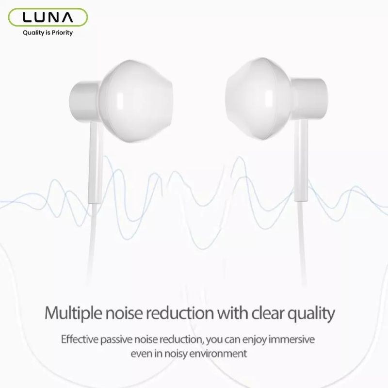 Headseat Luna Super Bass E192 Earphone Hp Jack Aux Stereo