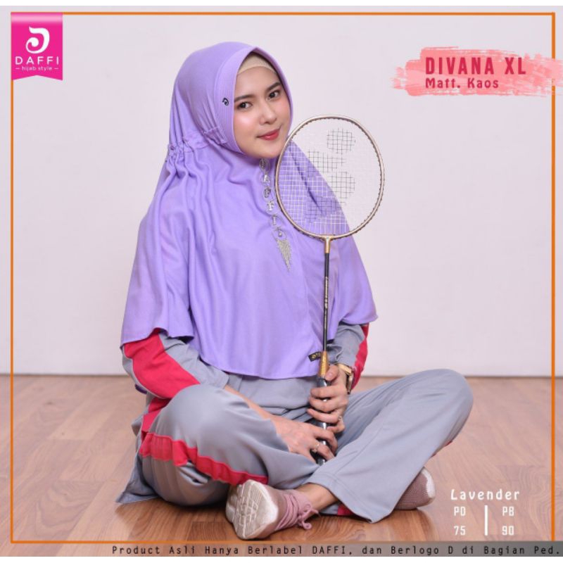 Hijab Instant Bergo Jilbab Kaos Serut Divana XL Daffi