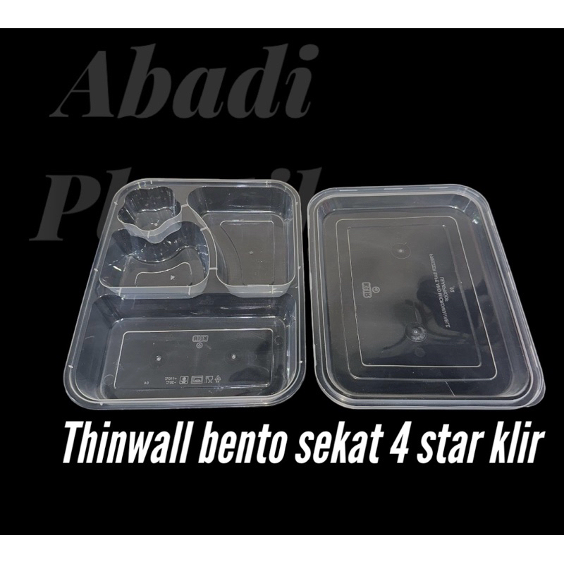 MIKA BENTO BINTANG THINWALL/TEMPAT NASI BENTO SEKAT 4