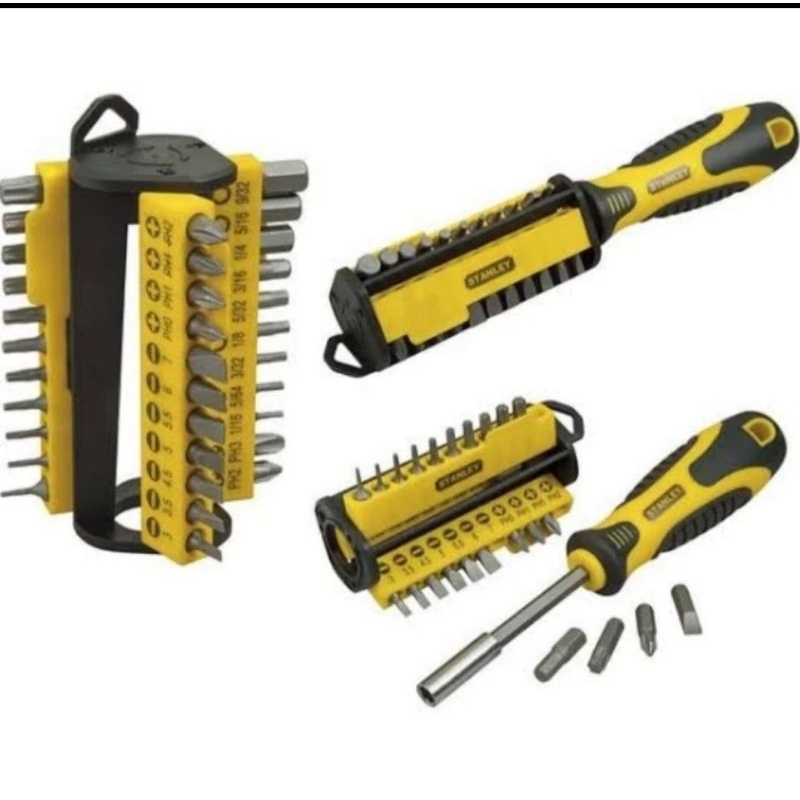 Obeng set isi 35 pcs multibit Merk STANLEY 70-885