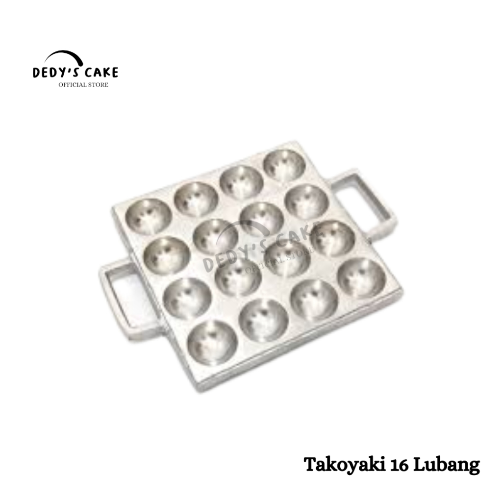 Cetakan Kue Takoyaki Sate Telor Pentol Goreng Isi 16 Lubang Anti Lengket