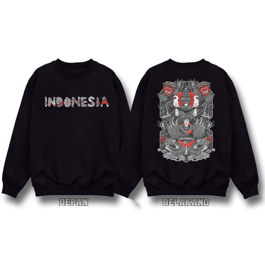 JAKET SWEATER INDONESIA CULTURE BIG SIZE JUMBO