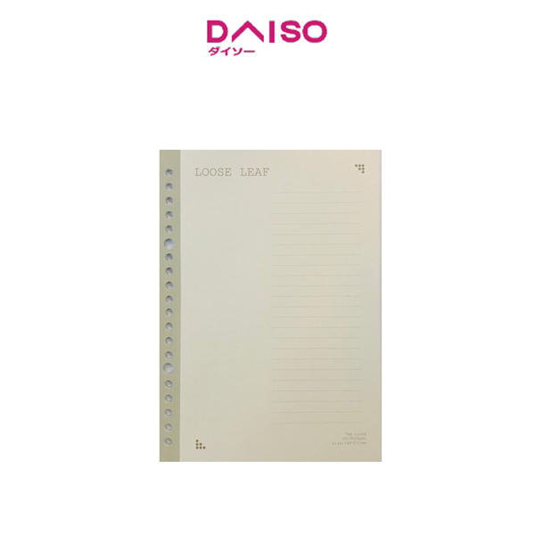 

Daiso Loose leaf Pad A5 40 sheets Nuance color beige ruled