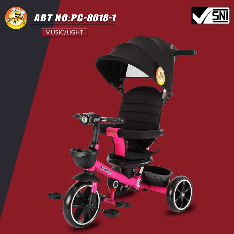 Stroller Tricycle PACIFIC 8018-1 bisa bolak-balik