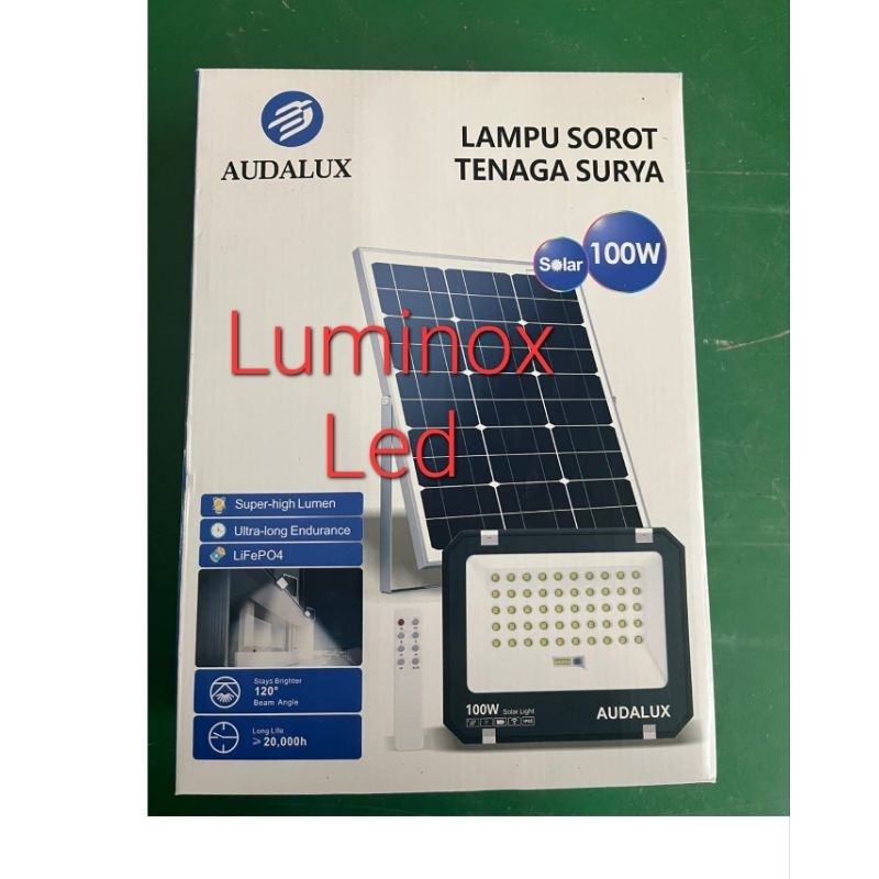 solar solar panel audalux 100w 100watt / flood light tembak led tenaga surya 100 watt 100w smd