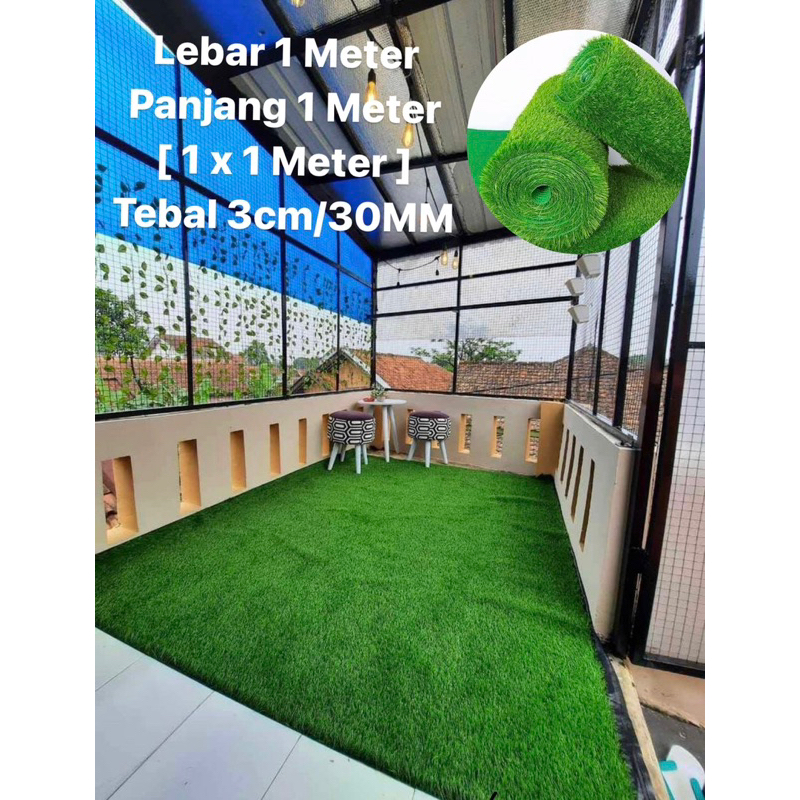 Rumput sintetis swiss 30MM premium 1 x 1 METER /rumput sintetis outdoor /rumput sintetis indoor