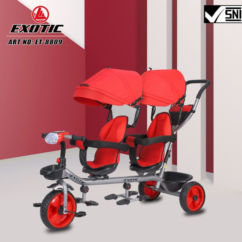 Stroller Tricycle EXOTIC ET - 8809 (Anak Kembar)