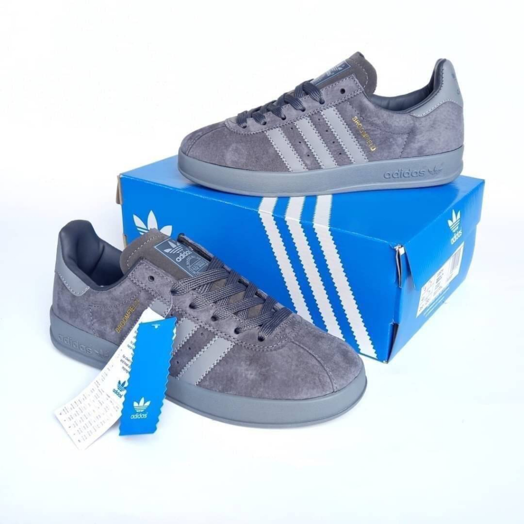 SEPATU SNEAKERS PRIA ADIDAS BROOMFIELD GREY GOLD VIETNAM SUEDE BNIB VIETNAM