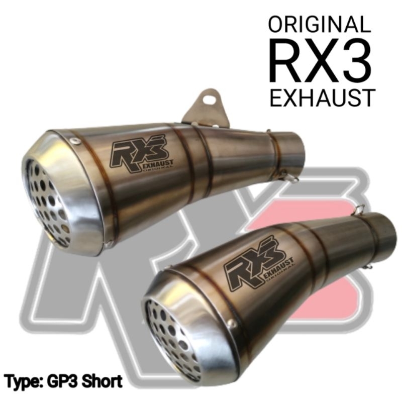 Silincer Knalpot Racing Original RX3 Exhaust GP3 Stainless copy R9