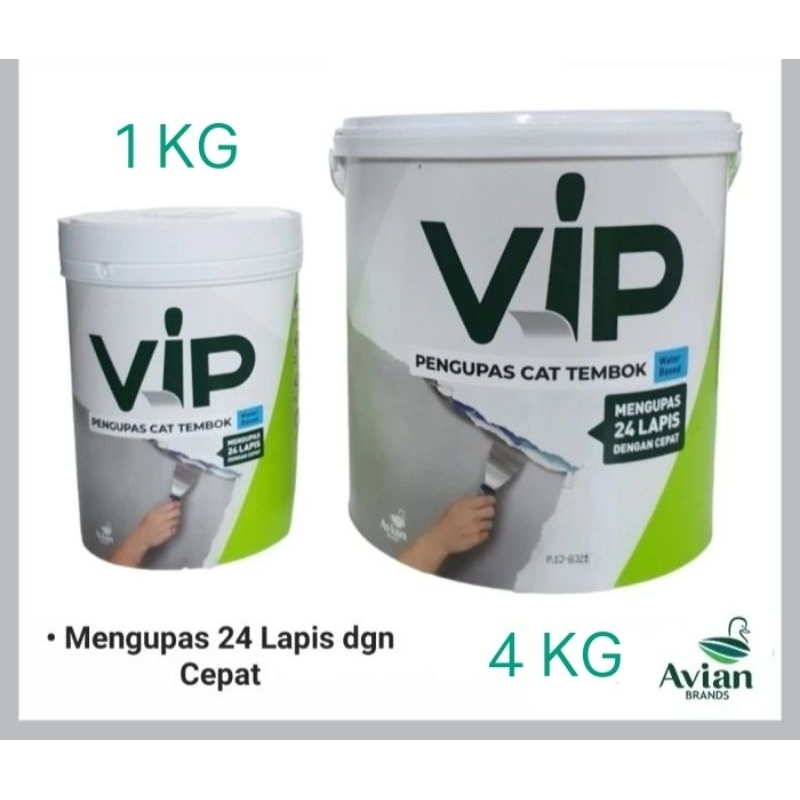 VIP PENGUPAS CAT TEMBOK 4 KG AVIAN/CAT PENGUPAS TEMBOK