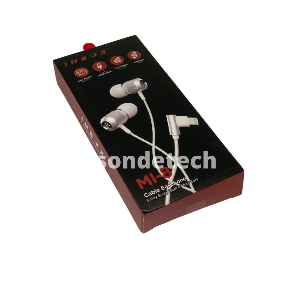 Earphone - Inbox - Lightning - For Iphone - MI-8 - Headset Iphone