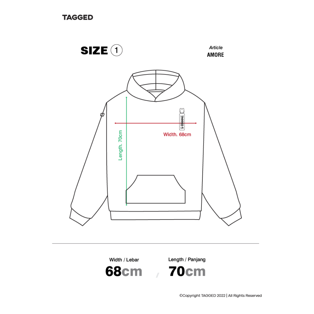 KIL Tagged - Amore Oversized Lovers Hoodie