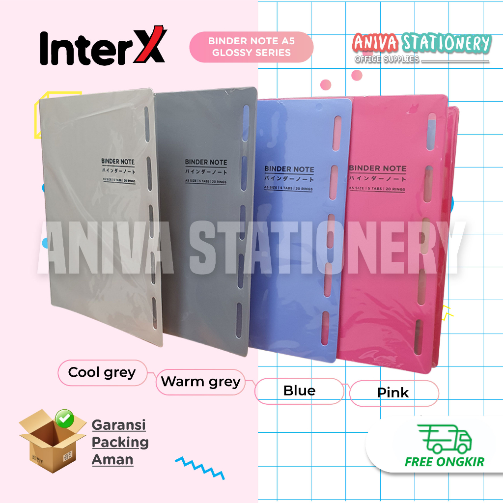 

INTERX BINDER NOTE A5 TRENDY STYLISH GLOSSY SERIES