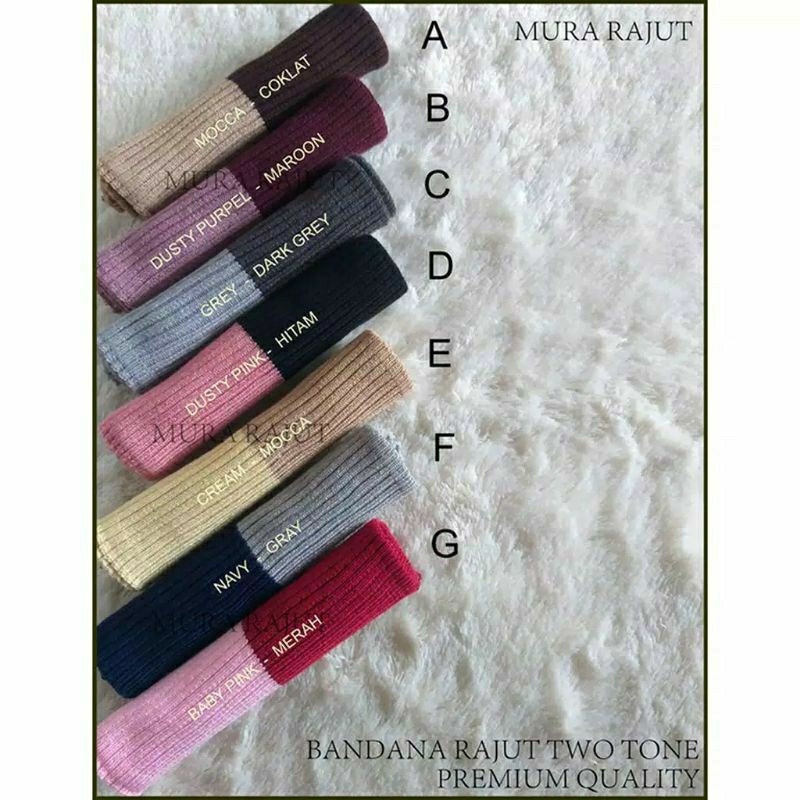 CIPUT RAJUT/BANDANA RAJUT PREMIUM 2WARNA/CIPUT 2 WARNA PREMIUM