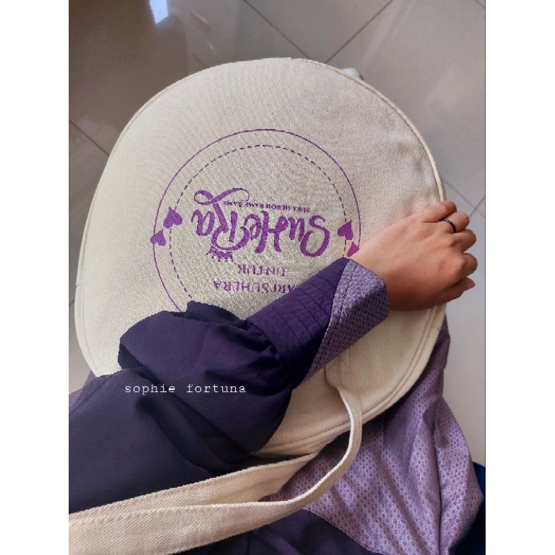 set gamis RH (Rumah Hafidzah) linen wajik purple