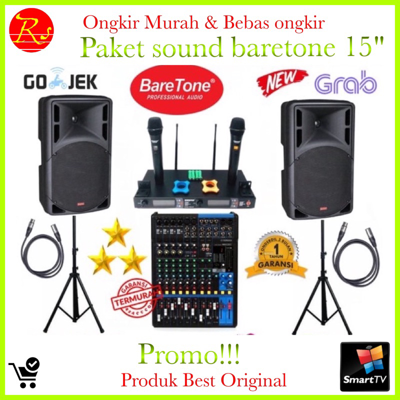 Paket sound system 15 inch outdoor Baraetone yamaha shure