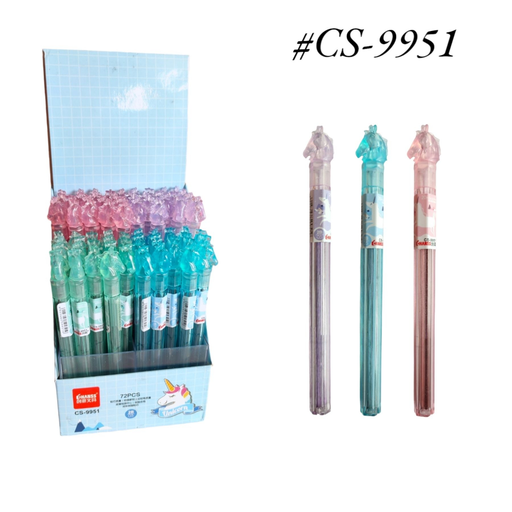 

Refil Mechanical Pencil Unicorn Import CS-9951Transparan / Isi Pensil Mekanik 0.5 mm Isi 20 Pcs Unicorn – 1 Tube