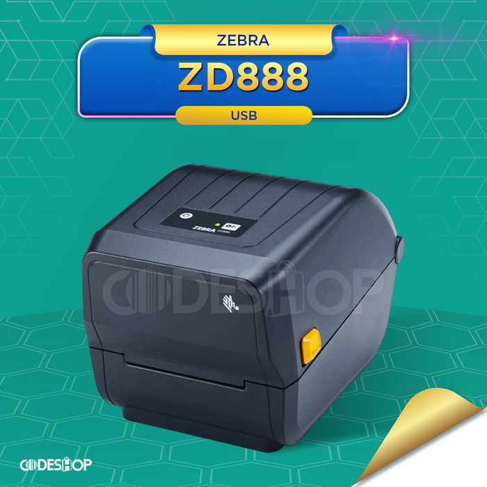 Printer Termal Transfer Zebra ZD-888 Print Resi Barcode Gudang USB