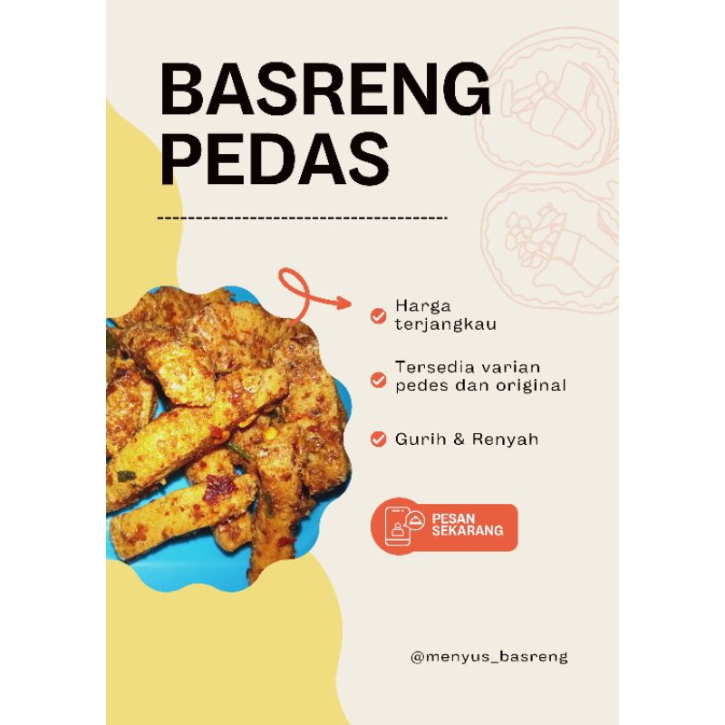 

Basreng pedas dan Original daun jeruk