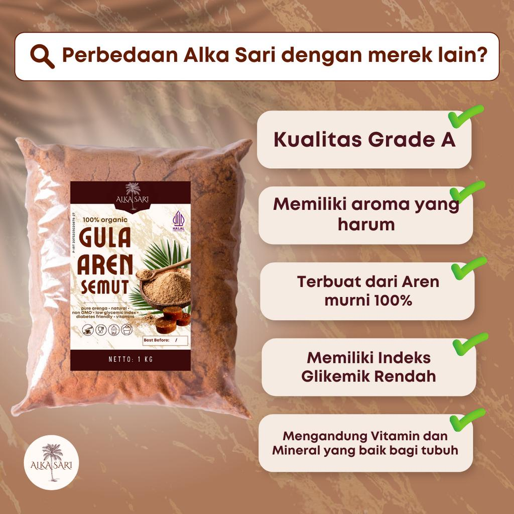 Gula Aren Organik  Asli 100%  / Gula Aren Semut Organik  - Gula Aren Bubuk Pekanbaru Riau