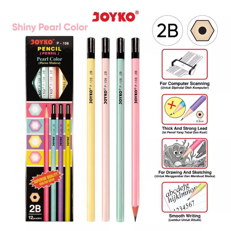 

(12PC)PENSIL 2B P-108 JOYKO
