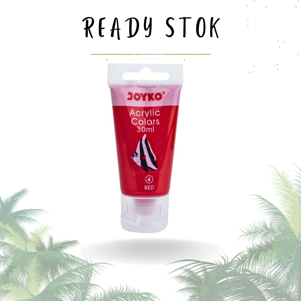 

CAT AKRILIK/ACRYLIC COLOR/CAT AKRILIK JOYKO/AKRILIK MERAH/ACRYLIC COLOR 30ML RED (PCS)