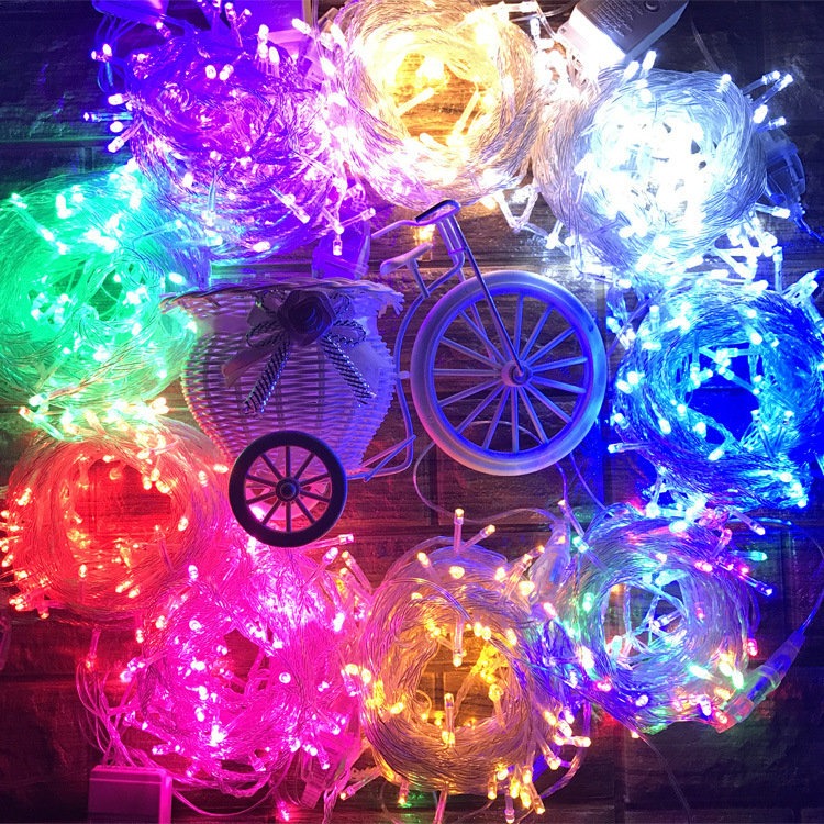 Lampu Tumbler Warna Warni Lampu Hiasan 50 LED 8.5 Meter Lampu LED Rainbow