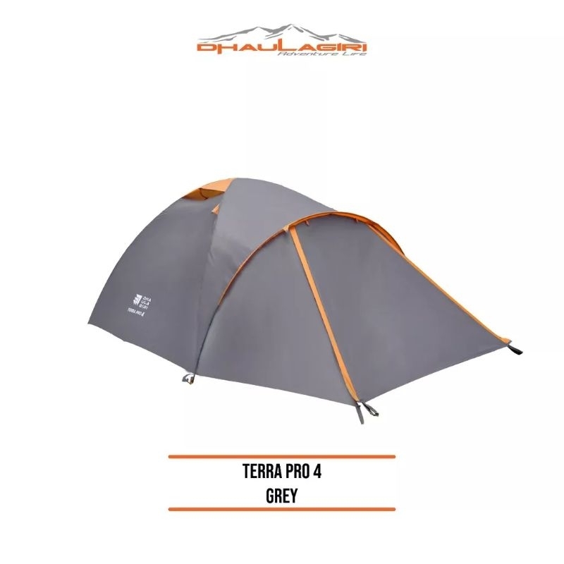 Dhaulagiri Terra Pro 4 Tenda Kemping 4 Orang Hiking Outdoor