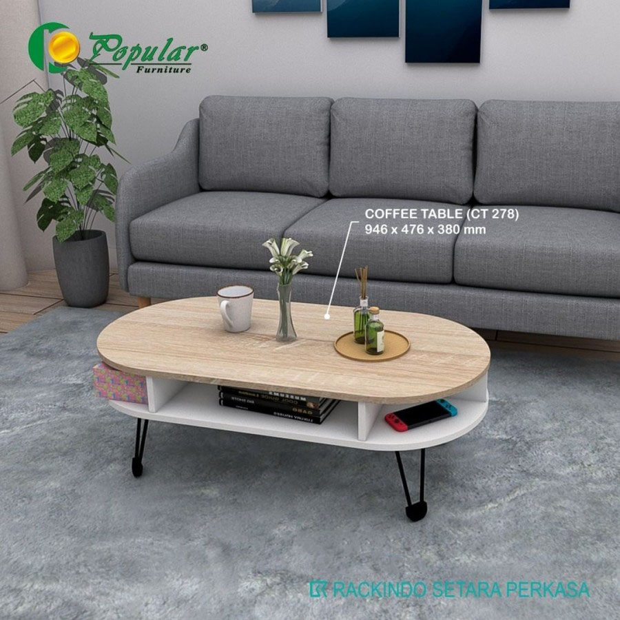 Meja Tamu Meja Sofa Meja Kopi Kaki Retro Bandung