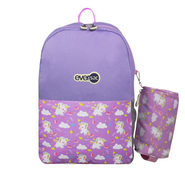 Gramedia Bandung TSM - Tas Anak Sekolah Lucu Motif Keren Murah Backpack Eversac Kinder A Purple Unic