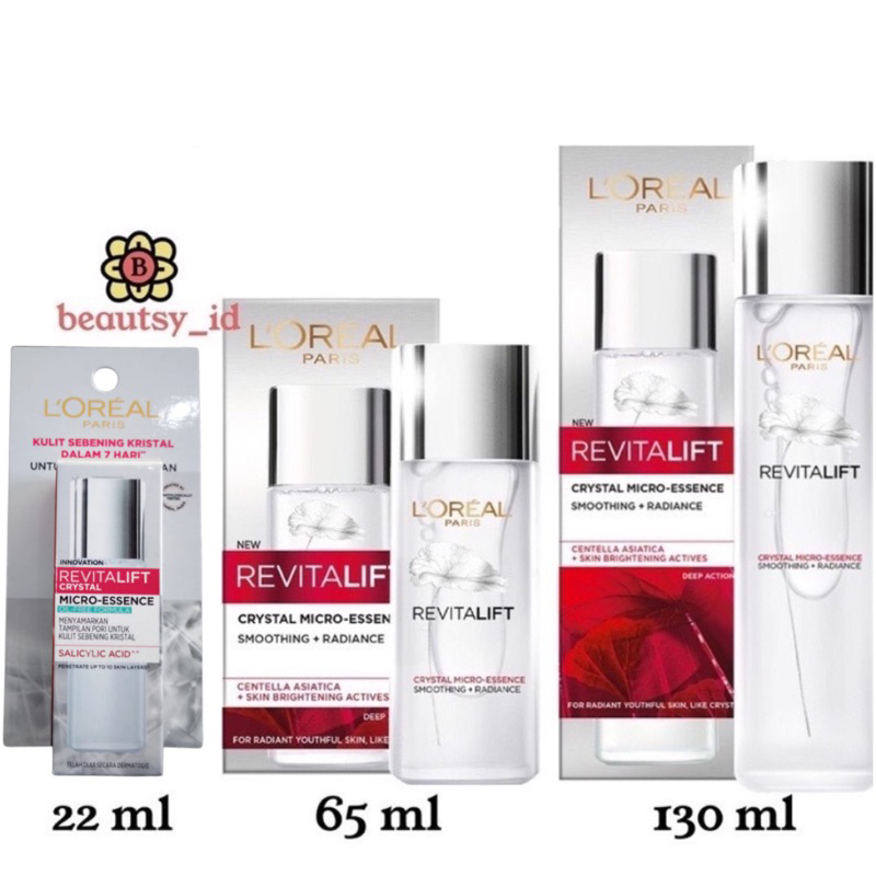 Loreal Revitalift Crystal Micro Essence 130ml 65ml 22ml Original BPOM COD