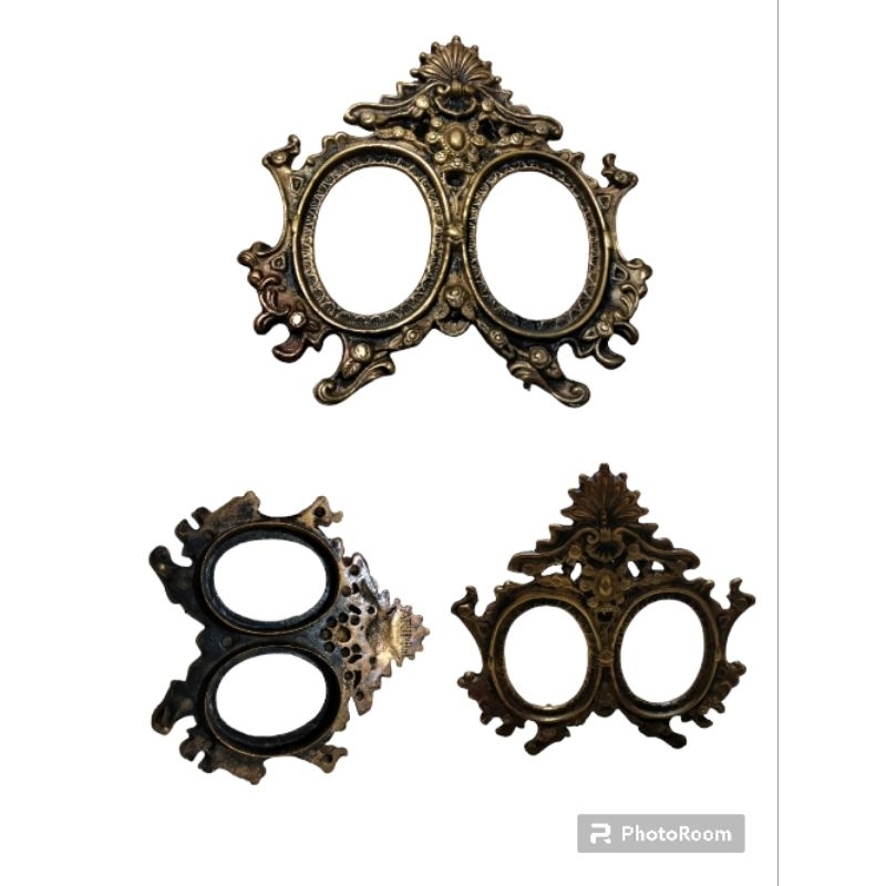 pigura figura  Kuningan kuno eropa jadul kuno