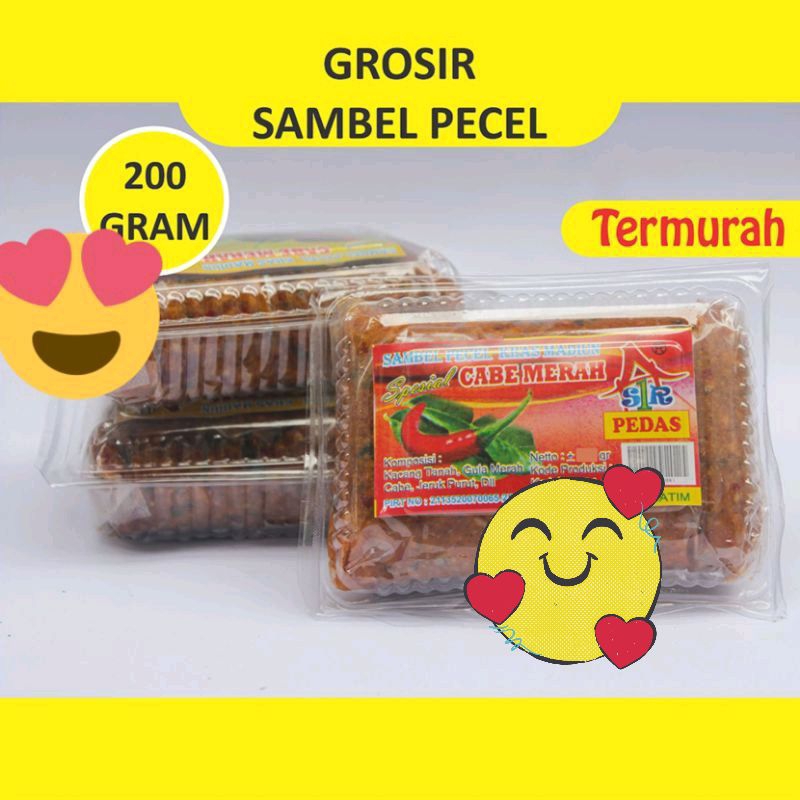 

Sambel Pecel Madiun cap Cabe merah rasa pedas sambal kacang oleh oleh khas Madiun 200gr