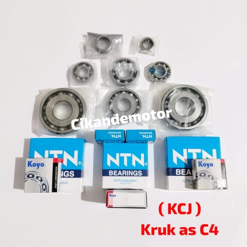bearing lahar kruk as rasio transmisi kopling tiger full set komplit 8pcs