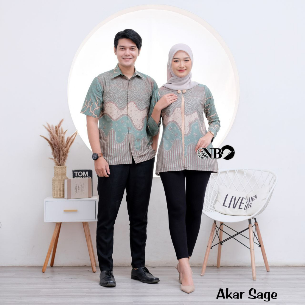 TERBARU - Baju couple sarimbit atasan hem dan blouse seragam batik kantor baju mama papa dewisri