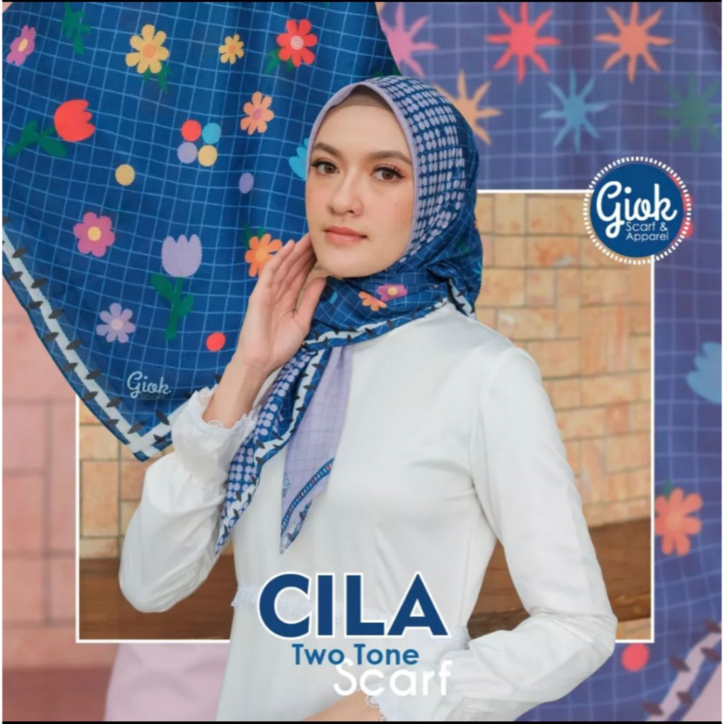 Hijab Cila Two Tone Scarf by Giok Apparel