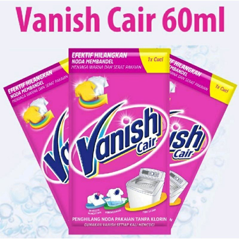 VANISH CAIR 6 SACHET VANISH CAIR pembersih Noda Baju 1 rtg isi 6pcs