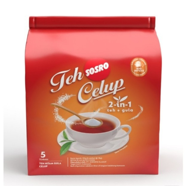 

SOSRO Teh Celup 2in1 Bag 5 x 18 gr