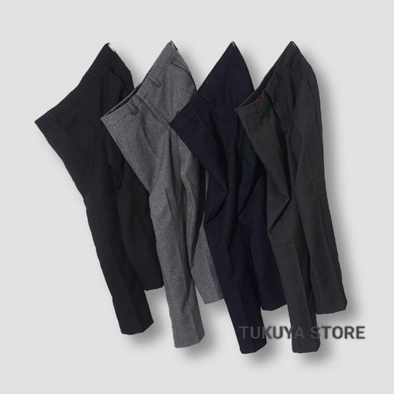 CELANA FORMAL BAHAN DASAR WOOL PRIA SLIMFIT 27-38