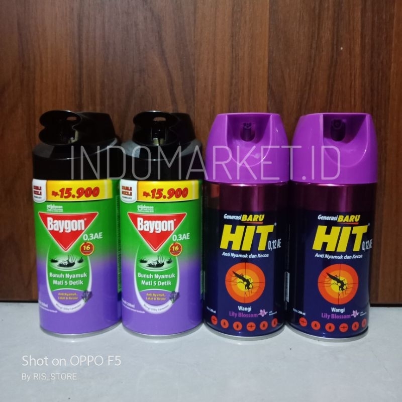 INDOMARKET.ID / BAYGON SEMPROT | HIT SPRAY AEROSOL SEMPROT / Obat nyamuk / Baygon / Hit / Baygon 200