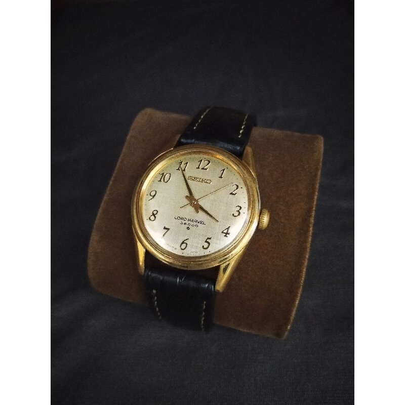 Seiko lord marvel 36000 gold breguet linen dial