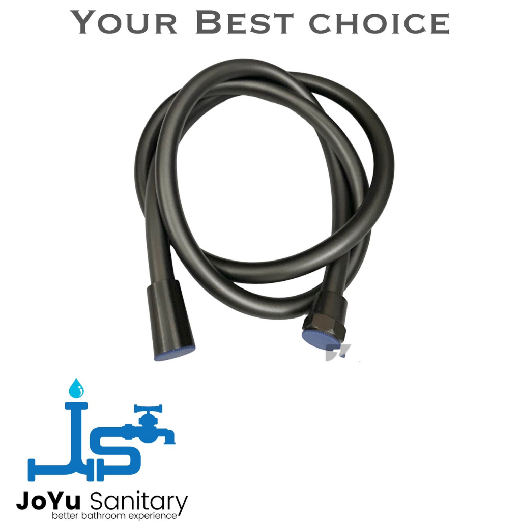 Selang Fleksibel shower 150cm plastik Grey 151-Flexible hose 1/2 inch shower pvc closet mandi 1,5m t