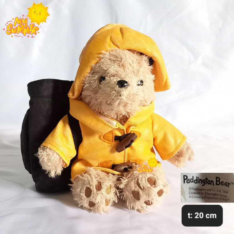 Boneka Paddington Bear Original Kostum Golf Raincoat Kuning