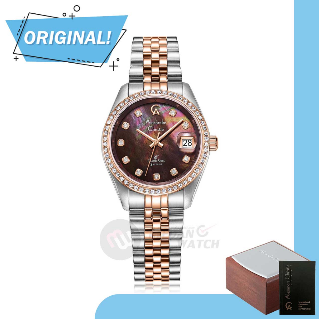 Jam Tangan Wanita Analog Alexandre Christie 5012LD AC5012 AC 5012 LD 5012 LDBTRMO Original Garansi R