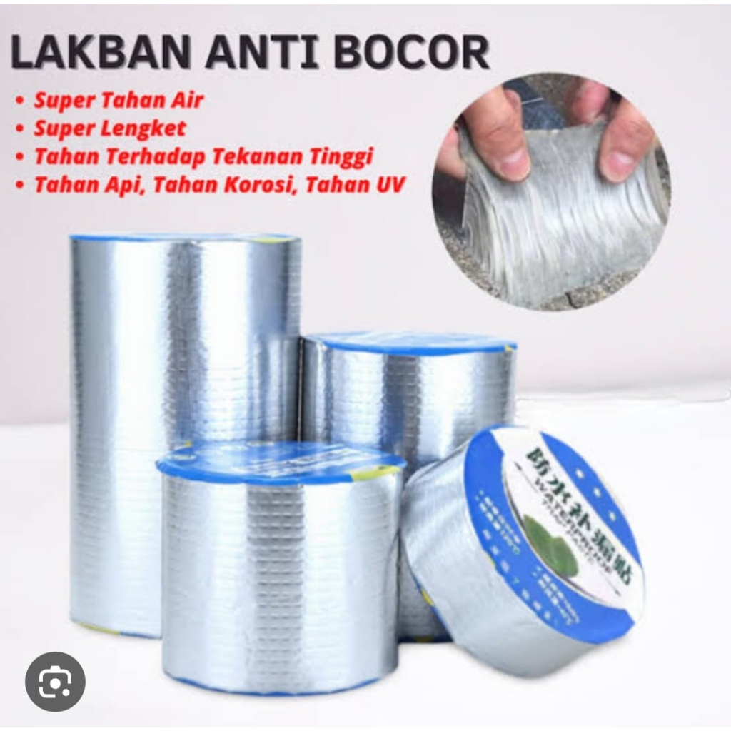 Lakban Magic Tape /Anti Bocor Aluminium Foil Butyl Rubber Waterproof Tape / Lakban aluminium Anti Bo