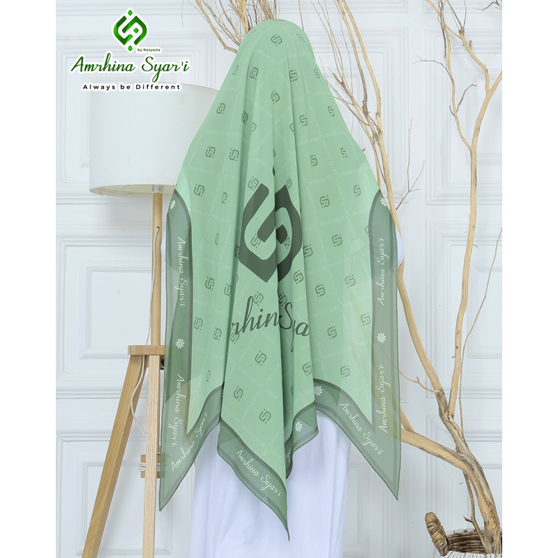 TERPOPULER Hijab Khimar Printing Syari / jilbab Printing Premium Amrhina syari / A02